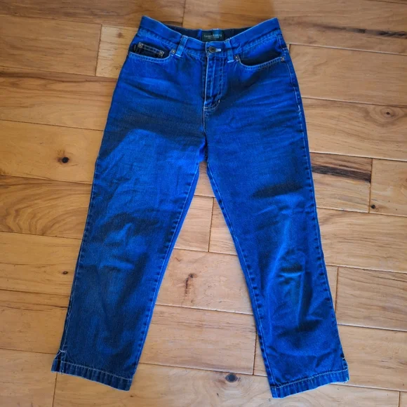 Vintage Petite Ralph Lauren cropped jeans P2 - Picture 2 of 5